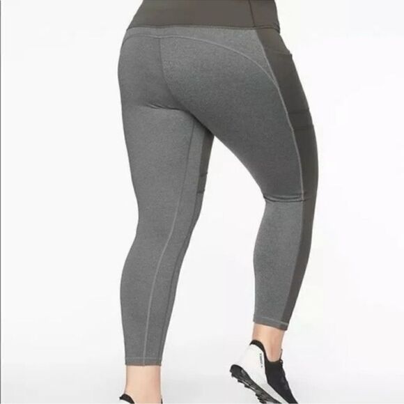 Athleta All In Structure 7/8 Tight Olive Grey M - Picture 2 of 11